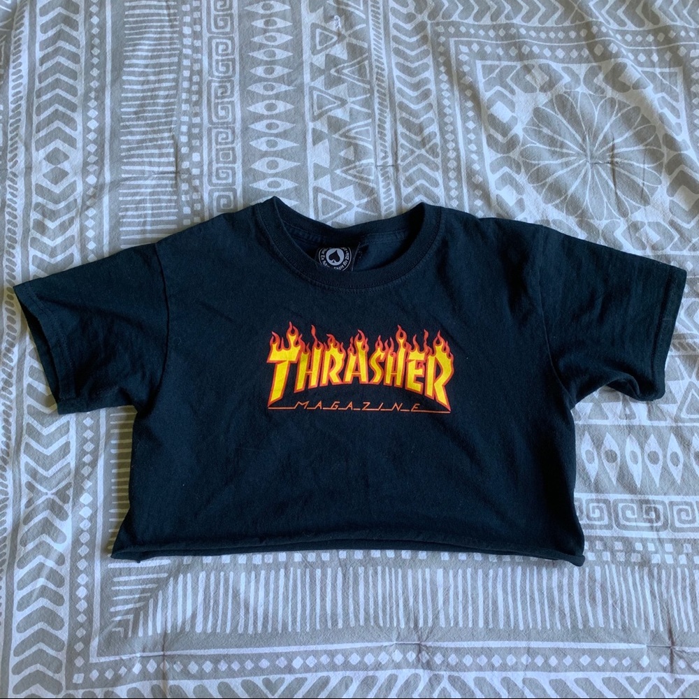 Thrasher crop top T-shirt